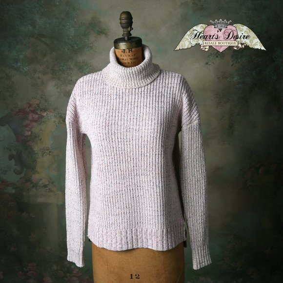 Palette Blush Chenile Cozy Turtleneck Sweater S - Picture 1 of 12